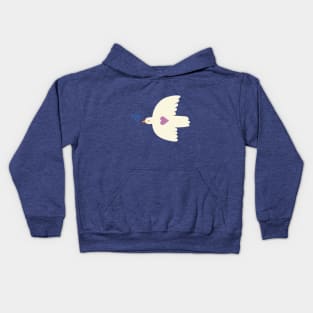 Dove of Peace and Love - Graphic design by Cecca Designs Kids Hoodie